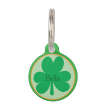 Aangepaste naam, Shamrock Ronde Huisdier, Hond ID 