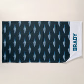 Aangepaste naam Shark Waterverf Painting Pattern Strandlaken (Voorkant)