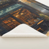 Aangepaste naam Sherpa Blanket Bookish Coffee Shop Sherpa Deken (3/4)