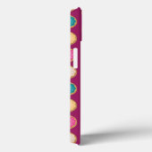 Aangepaste naam Sjabloon Paarse Doughnut Pattern Case-Mate iPhone Case (Achterkant / Rechts)