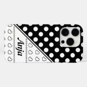 Aangepaste naam Sjabloon Stijlvol zwart en wit Case-Mate iPhone Case (Achterkant (horizontaal))