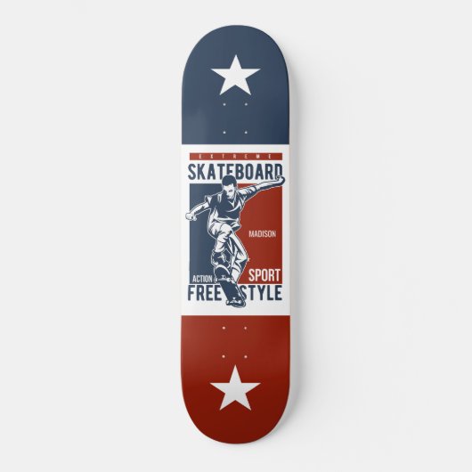 Aangepaste naam Skateboarder Skateboard (Voorkant)