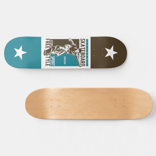 Aangepaste naam Skateboarder Skateboard (Horizontaal)