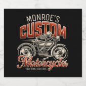 Aangepaste naam Skeleton Motorcycle Winkelen Bier Etiket (Enkel label)