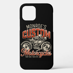 Aangepaste naam Skeleton Motorcycle Winkelen iPhone 12 Hoesje