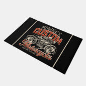 Aangepaste naam Skeleton Motorcycle Winkelen Deurmat (Schuin)