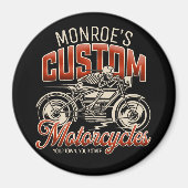 Aangepaste naam Skeleton Motorcycle Winkelen Magneet (Voorkant)