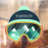Aangepaste naam Ski Mask Raamsticker (Vel 2)