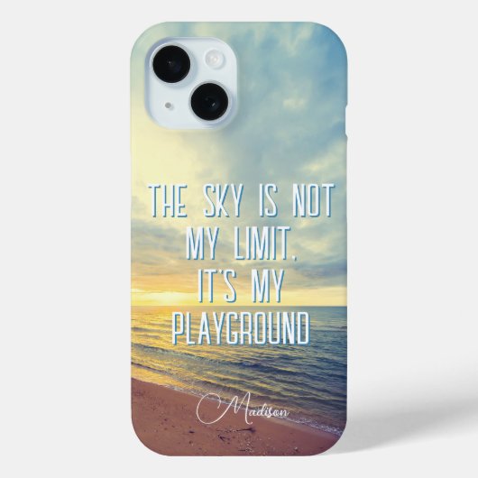 Aangepaste naam Sky Quote Case-Mate iPhone Case (Achterkant)