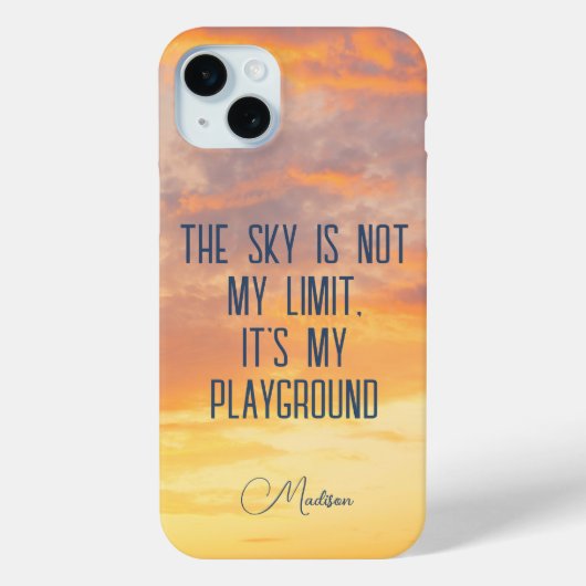 Aangepaste naam Sky Quote Case-Mate iPhone Case (Achterkant)
