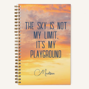 Aangepaste naam Sky Quote Notitieboek