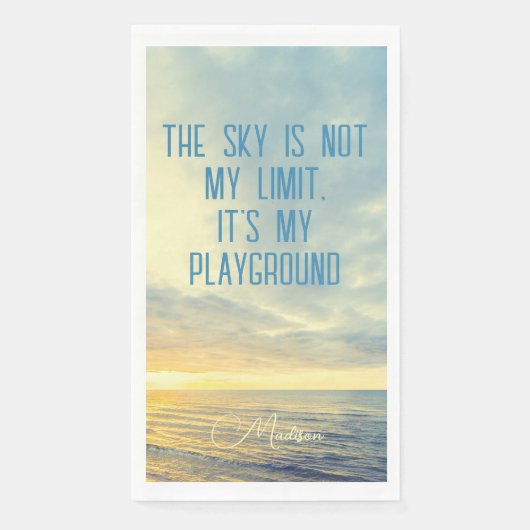 Aangepaste naam Sky Quote Servet (Voorkant)