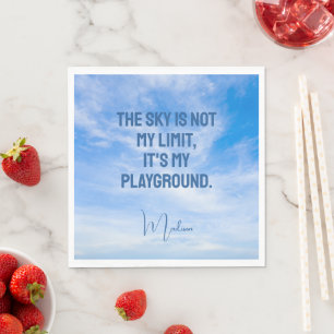 Aangepaste naam Sky Quote Servet
