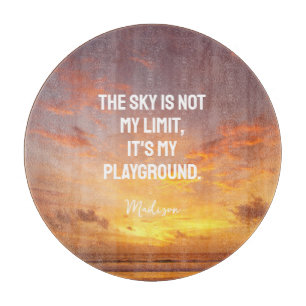 Aangepaste naam Sky Quote Snijplank