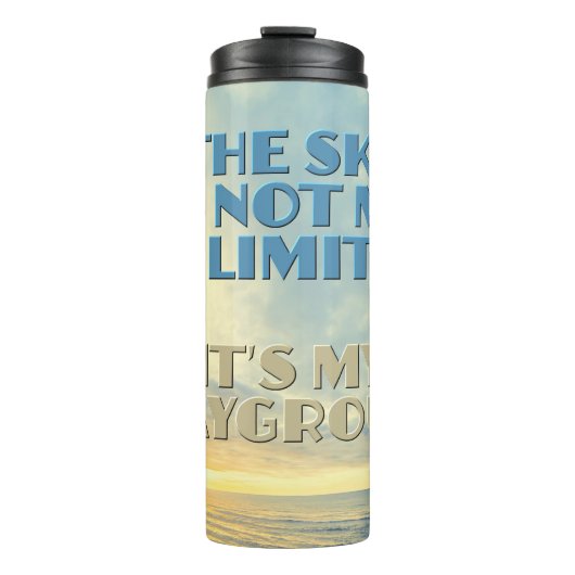 Aangepaste naam Sky Quote Thermosbeker (Voorkant)