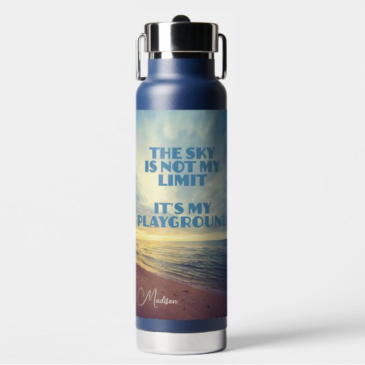 Aangepaste naam Sky Quote Waterfles (Voorkant)