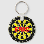 Aangepaste naam sleutelhanger met dartbord ontwerp (Achterkant)