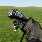 Aangepaste naam Sneeuwleopard Animal Print Patroon Golfheadcover (Insitu)