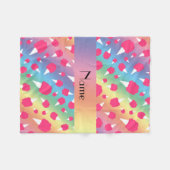 Aangepaste naam snoep regenboogkatoen fleece deken (Voorkant (Horizontaal))