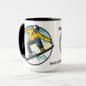 Aangepaste naam SNOWBOARDER-mokken Mok (Voorkant links)