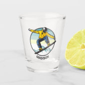 Aangepaste naam SNOWBOARDER  Shot Glas (Voorkant)