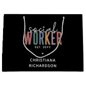 Aangepaste naam Sociaal afstuderen Groot Cadeauzakje (Voorkant)