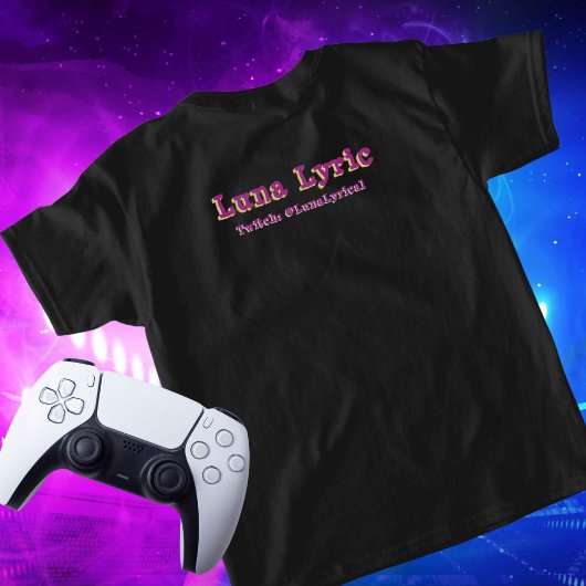 Aangepaste naam Social op Back Streamer Gamer Kinder Shirts