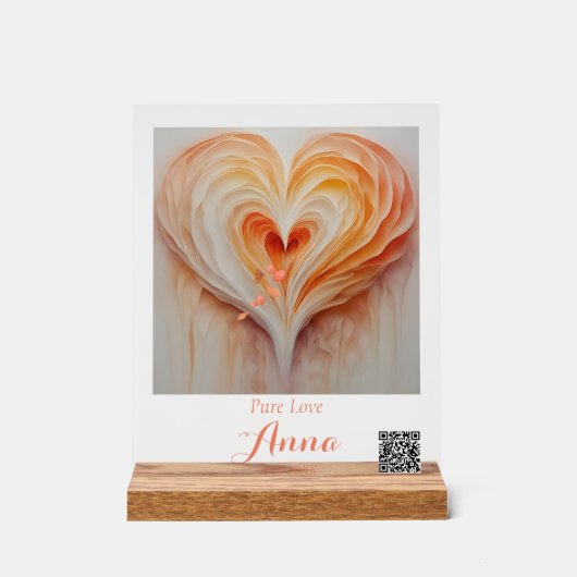 Aangepaste naam, speciale datum, QR-CODE Acryl Bord (Voorkant)