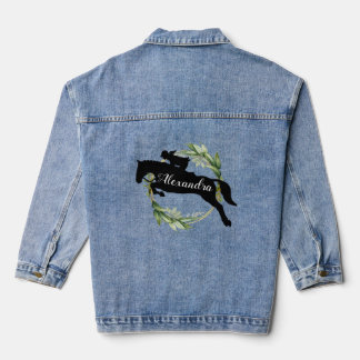 Aangepaste naam speciale paardenrennen denim jacket
