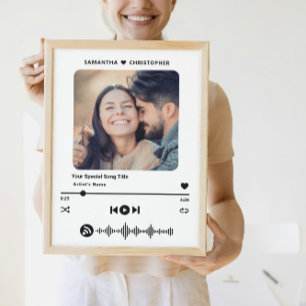 Aangepaste naam speciale song muziekspeler stijl f poster