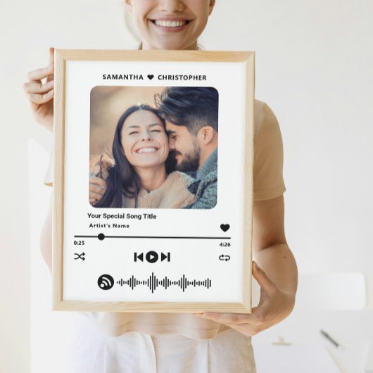 Aangepaste naam speciale song muziekspeler stijl f poster