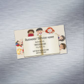 Aangepaste naam Speech Therapy Kinder Cartoon Magnetisch Visitekaartje (Voorbeeld)