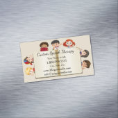 Aangepaste naam Speech Therapy Kinder Cartoon Magnetisch Visitekaartje (Voorbeeld)