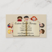 Aangepaste naam Speech Therapy Kinder Cartoon Visitekaartje (Voorkant)