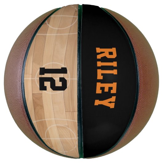 Aangepaste naam Speler Nummer Basketbal (Verticaal)