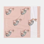 Aangepaste naam Sphynx kattehaarloos kattenpatroon Fleece Deken (Voorkant (Horizontaal))