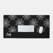Aangepaste naam spiraaltjes op zwart bureaumat (Keyboard & Muis)