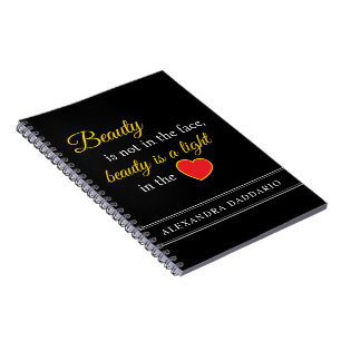 Aangepaste Naam Spiral Notitieboek met Beauty Slog