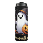 Aangepaste naam spookhoudende bezem en koffie thermosbeker (Voorkant)