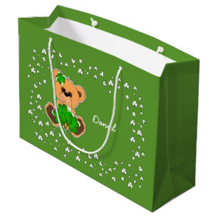 Aangepaste naam St.Patrick's Day Custom Gift Bags Large Cadeauzakje