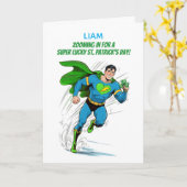 Aangepaste naam St. Patricksdag Super Lucky Held Kaart (Gele Bloem)