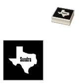 Aangepaste naam staat van Texas Cutout Rubberstempel (Gestempeld)
