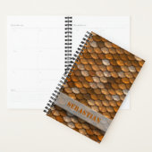 Aangepaste naam Steampunk Metallic Bronze Scales Planner (Display)