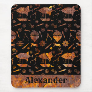 Aangepaste naam steampunk Super Colorful Rusty Air Muismat