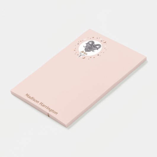 Aangepaste naam sterrenbeeld Ram Post-it® Notes (Schuin)