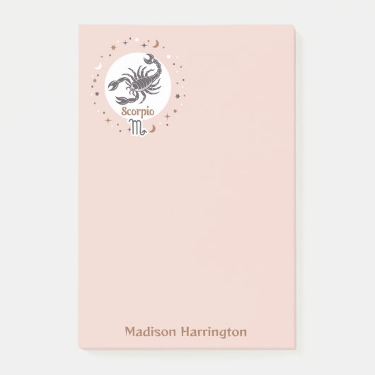 Aangepaste naam sterrenbeeld Schorpioen Post-it® Notes (Voorkant)