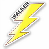 Aangepaste naam Sticker (Lightning Bolt) voor kind (Voorkant)