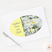 Aangepaste naam stickers Peace Love Faith Daisy Fl (Envelop)