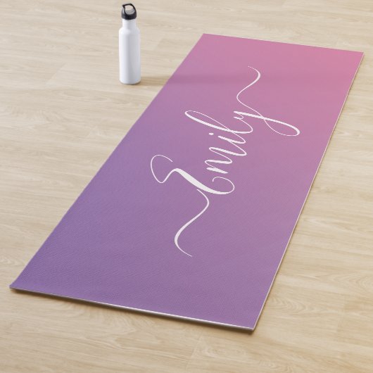 Aangepaste naam Stijlvol script wervelt ombre-verl Yogamat (In situ)