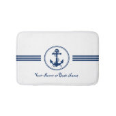 Aangepaste naam Stijlvolle Anker & Touw Badmat (Voorkant)